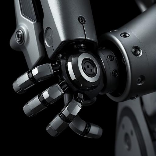 Detail render of a robotic arm wrist joint